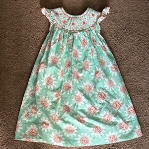 Teal and white Floral Dress 2T